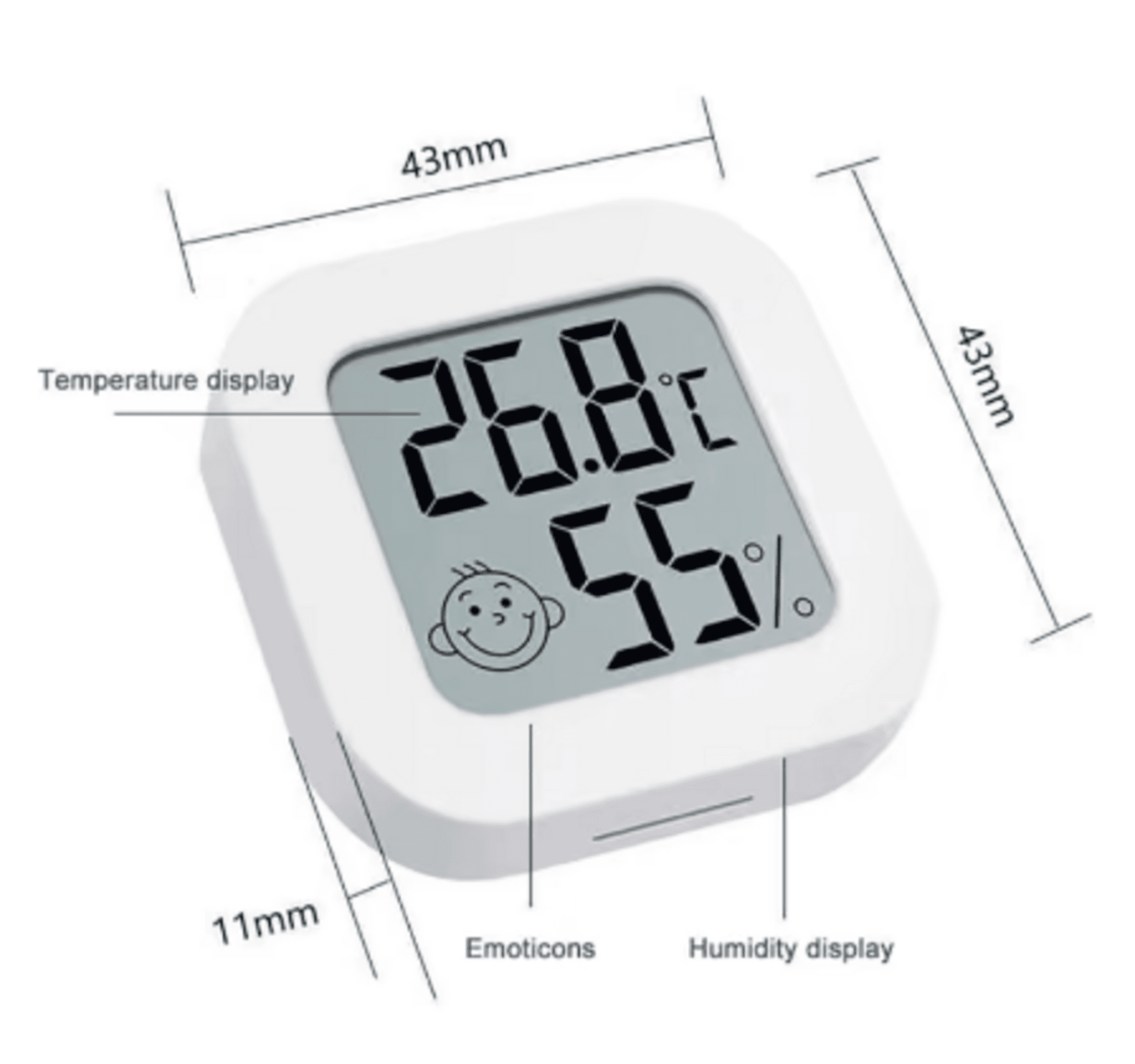 Termómetro Digital LCD, higrómetro, medidor electrónico de temperatura - 4