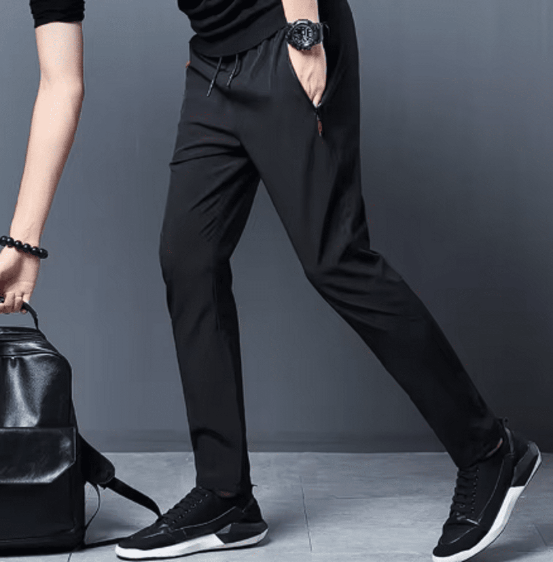 Pantalones informales elásticos para hombre - 2