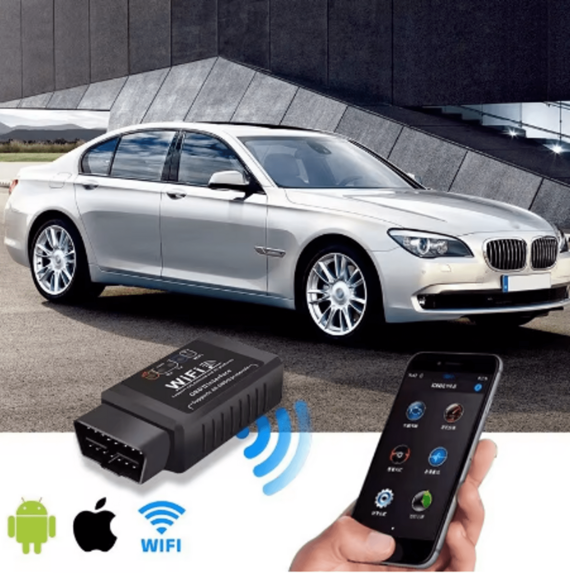 Herramienta de diagnóstico automotriz ELM327 V 1,5, autoescáner OBD2 WIFI - 2