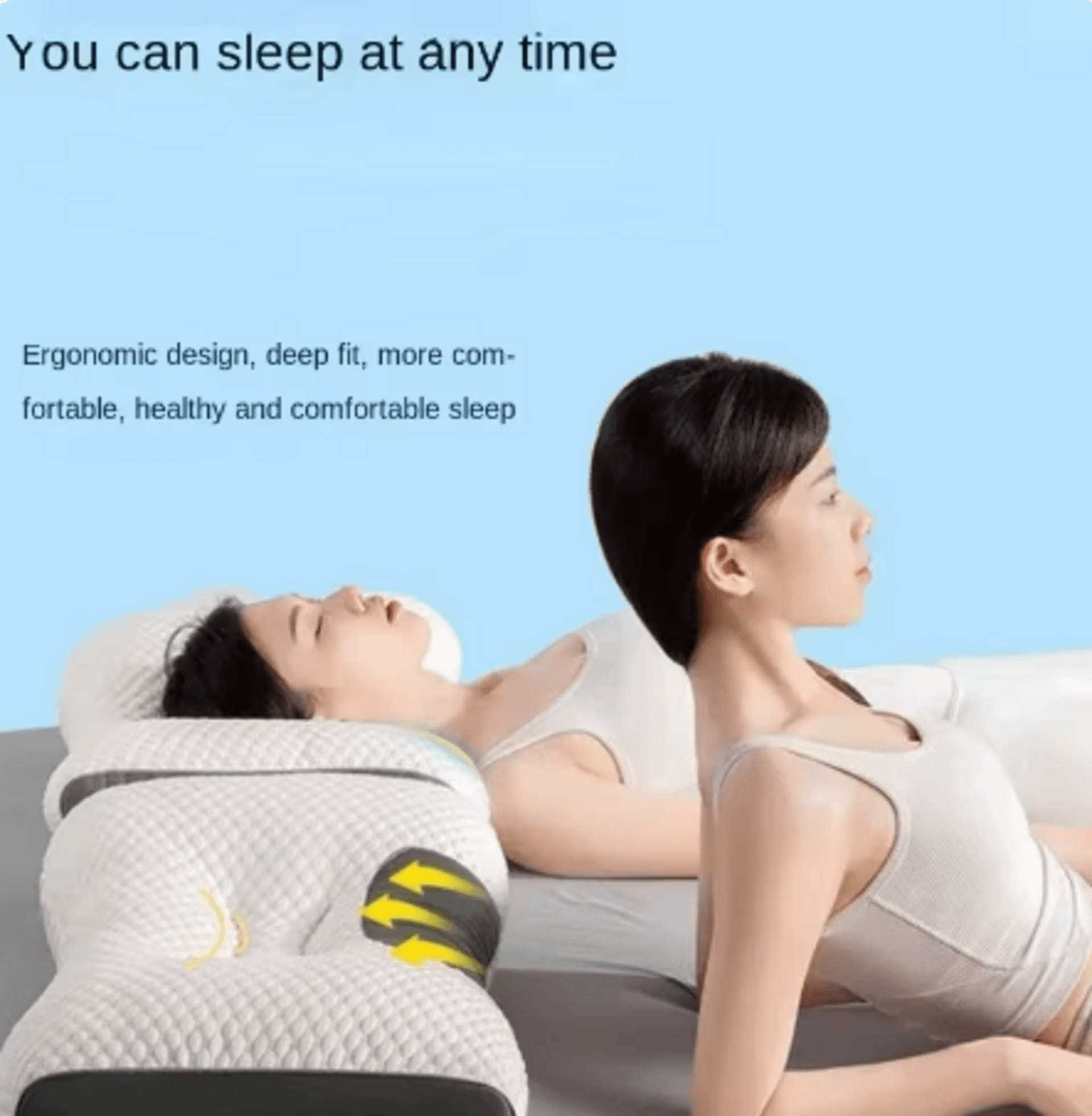 Almohada ergonómica súper 3D para dormir, almohada ortopédica para el cuello - 4