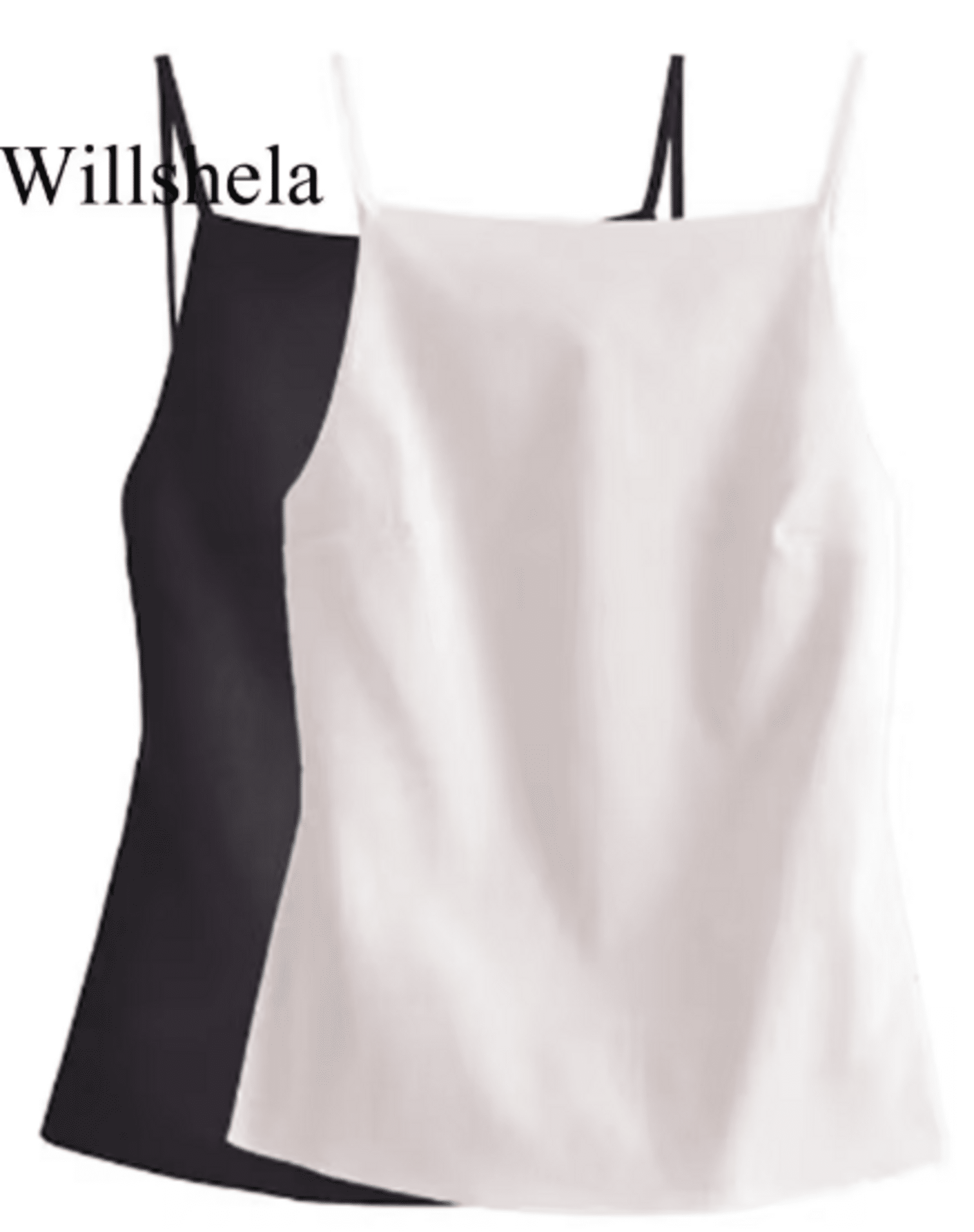 Willshela-camisola lisa con espalda descubierta para mujer, Top Vintage - 2