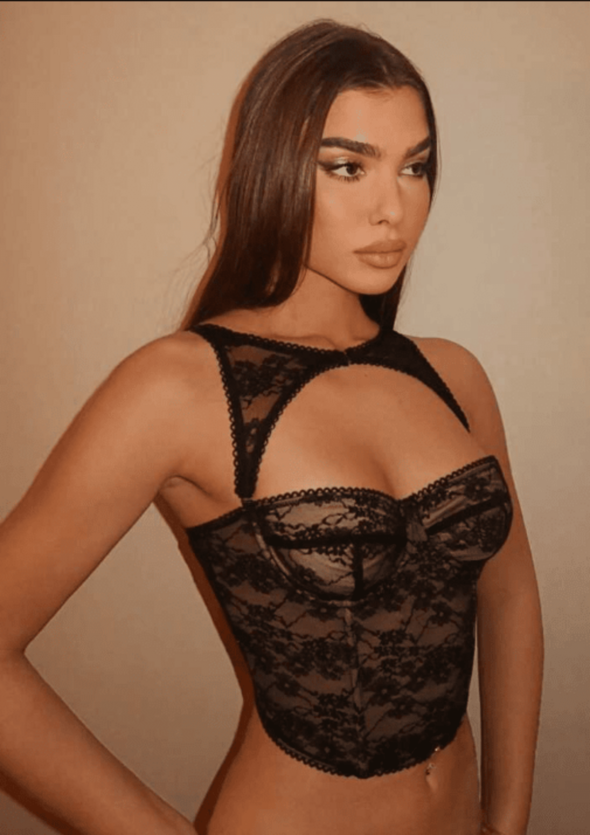 Top de corsé negro removible - 2