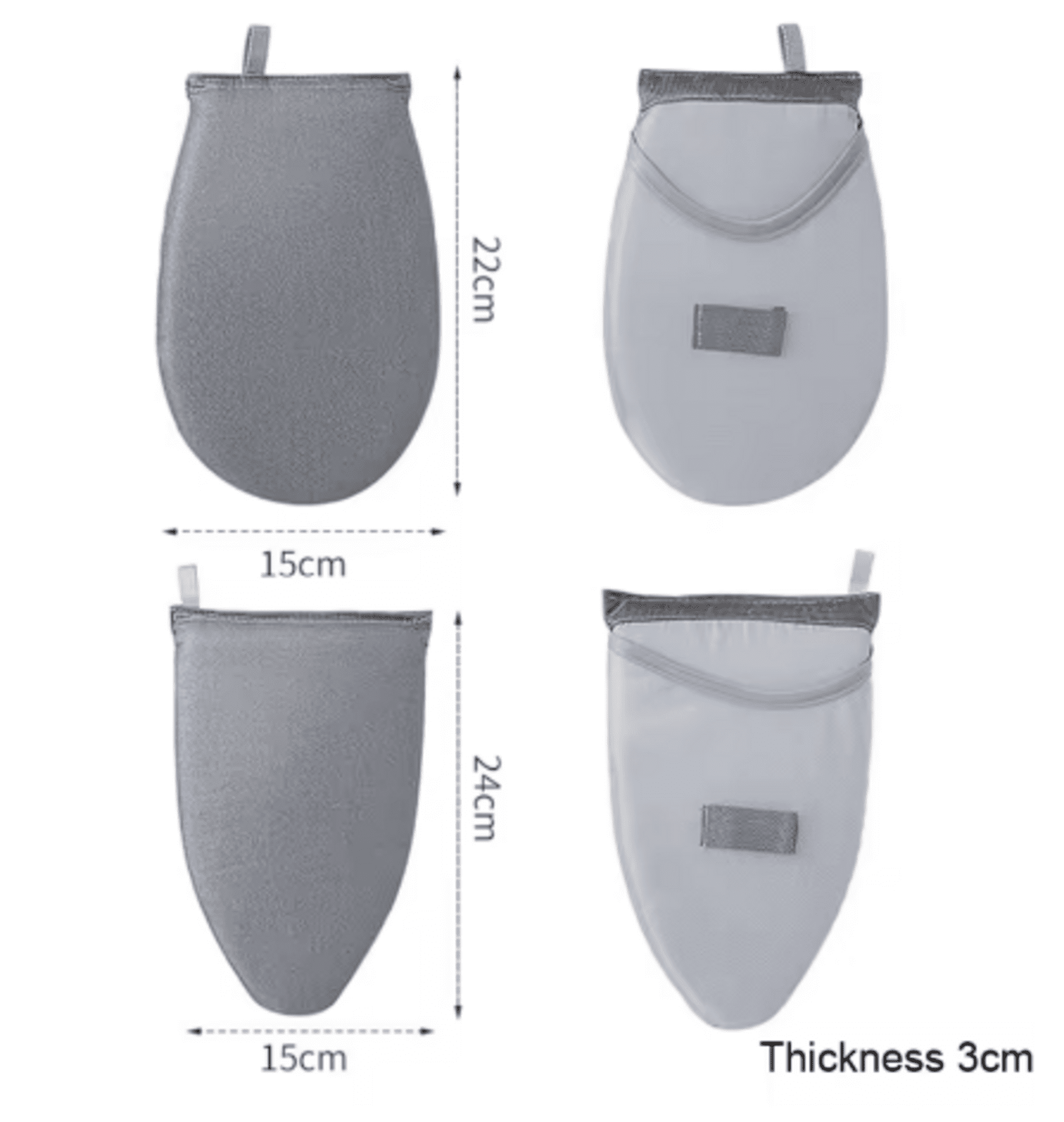 Tabla de planchar lavable, Mini guantes antiquemaduras, cubierta de almohadilla - 3