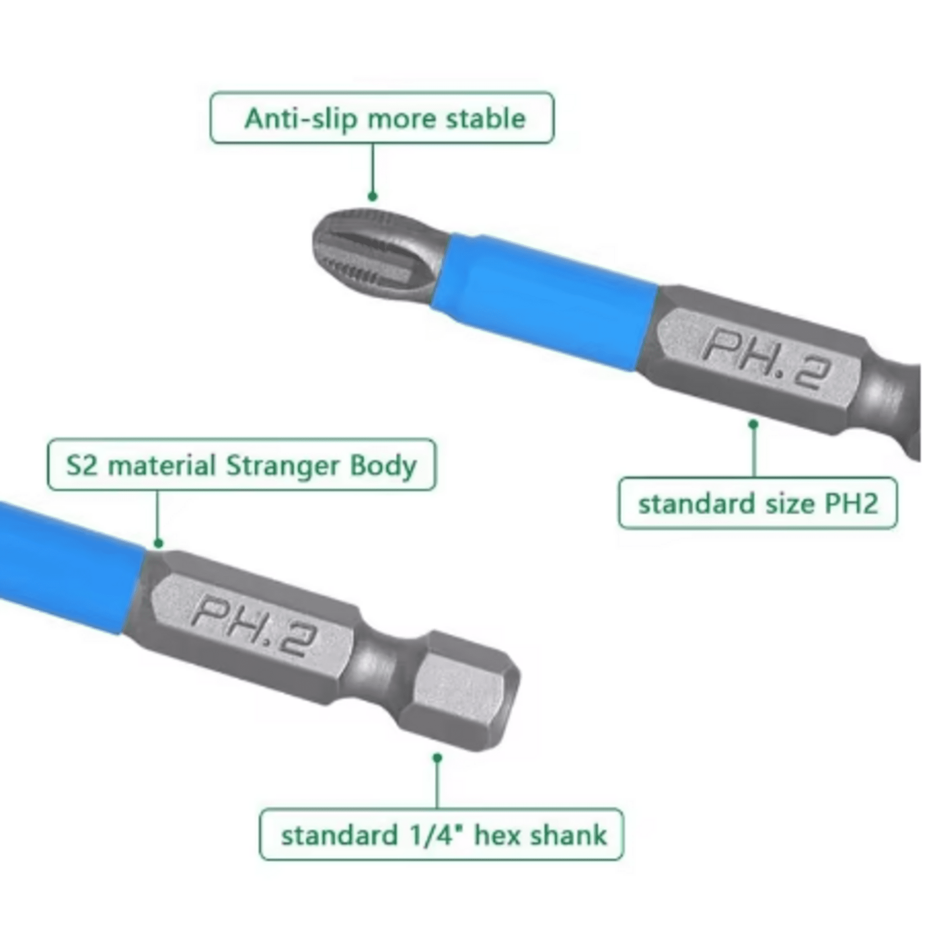 Juego de brocas magnéticas antideslizantes para taladro eléctrico, Kit de cabeza - 3