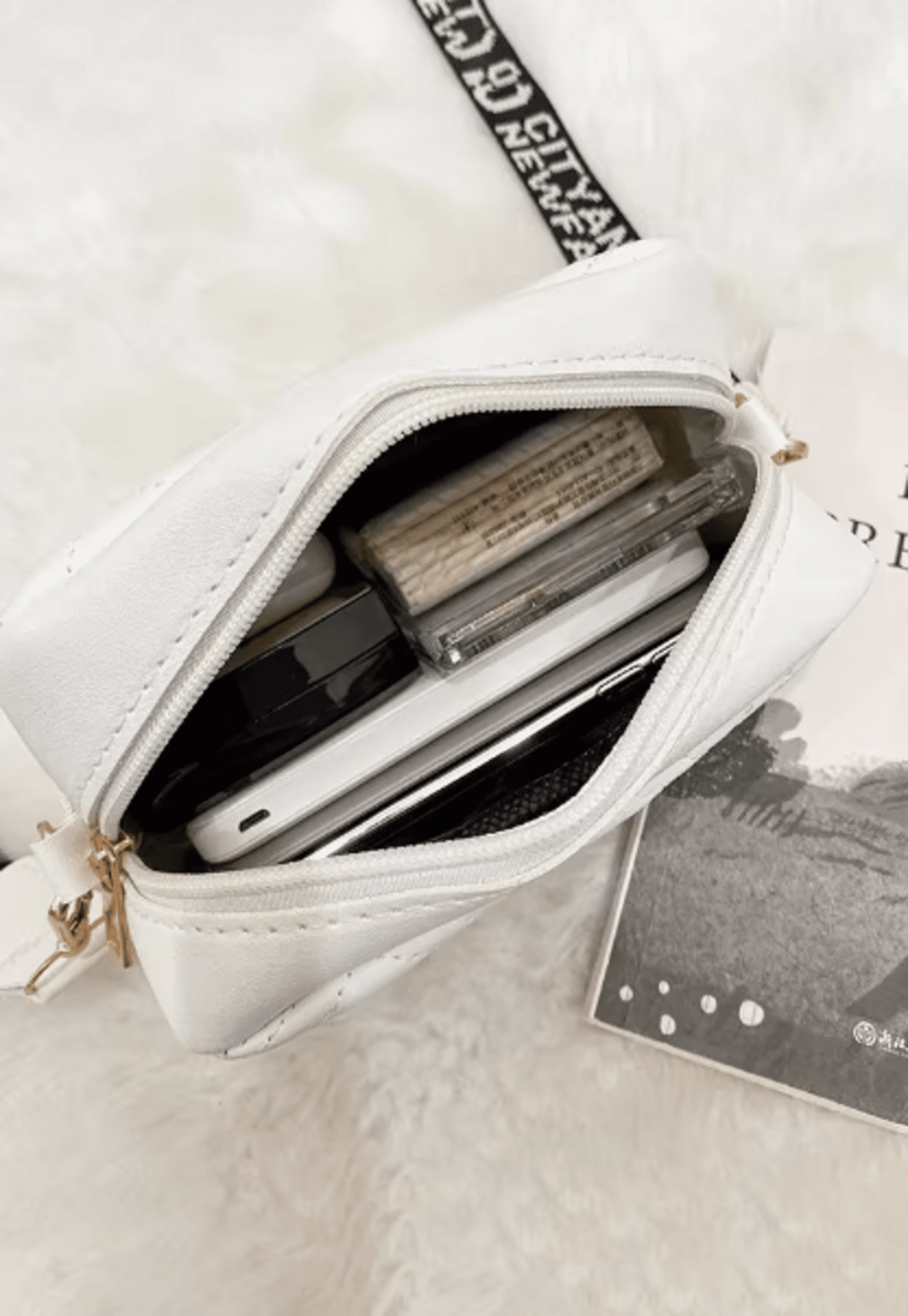 Bolso cuadrado con bordado ondulado para mujer, bandolera - 2